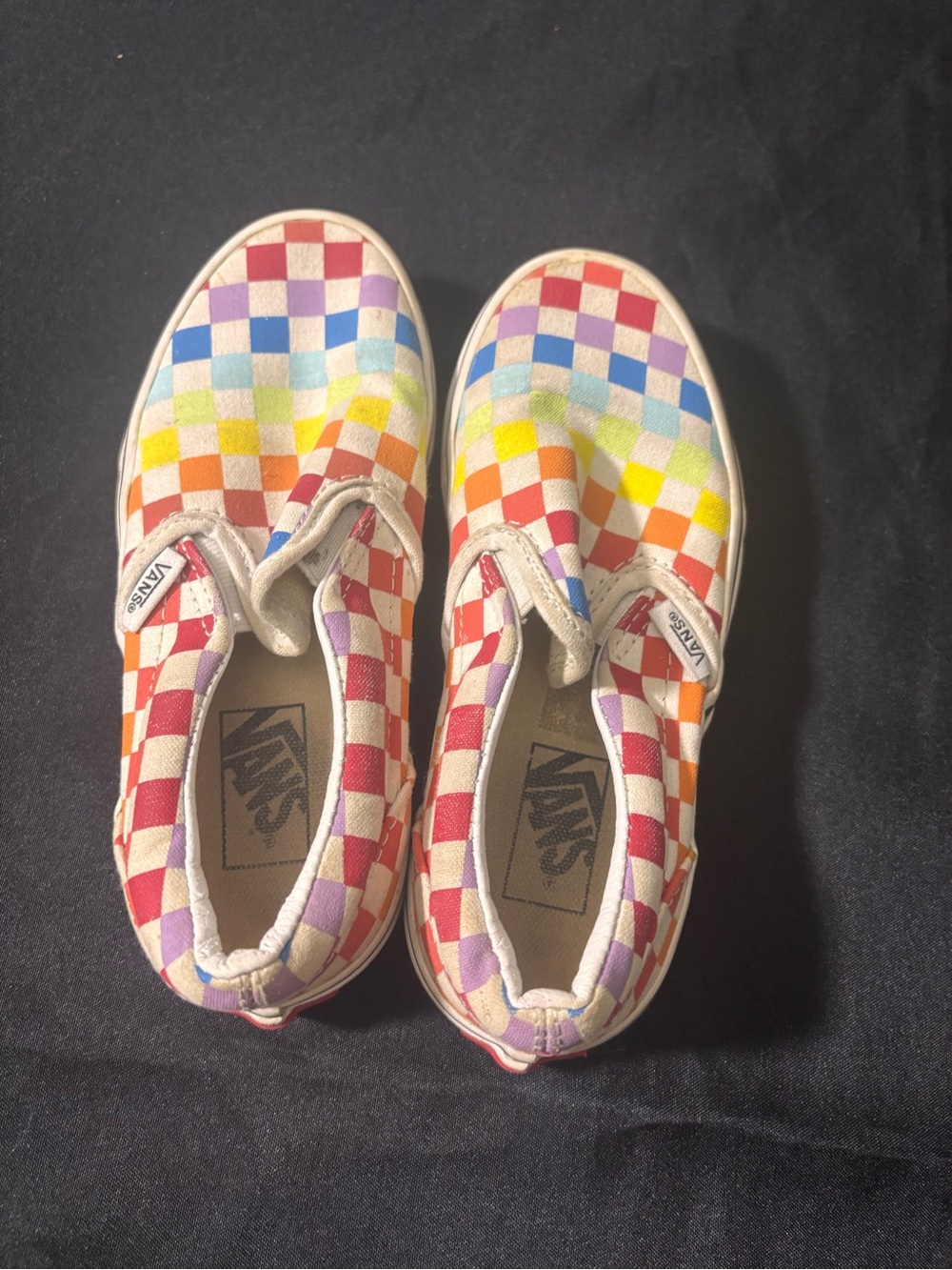 Vans Kids Multicolor Checkerboard Slip-On Sneakers